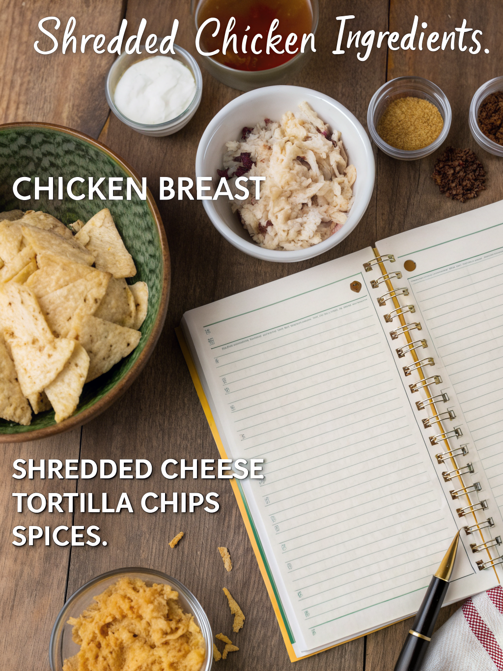recipes with shredded chicken ingredients