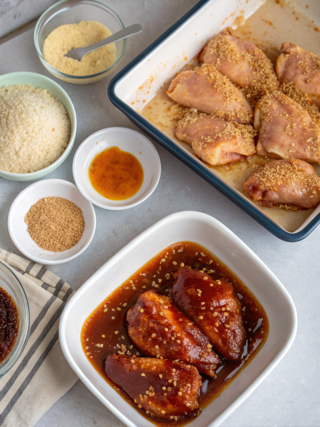 sticky chicken recipe preparing steps