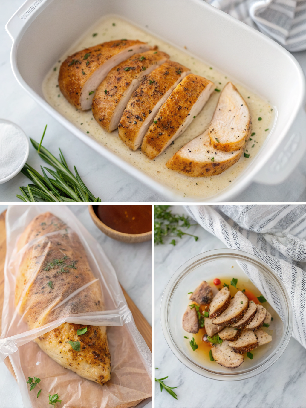 sous vide chicken breast recipe preparing steps