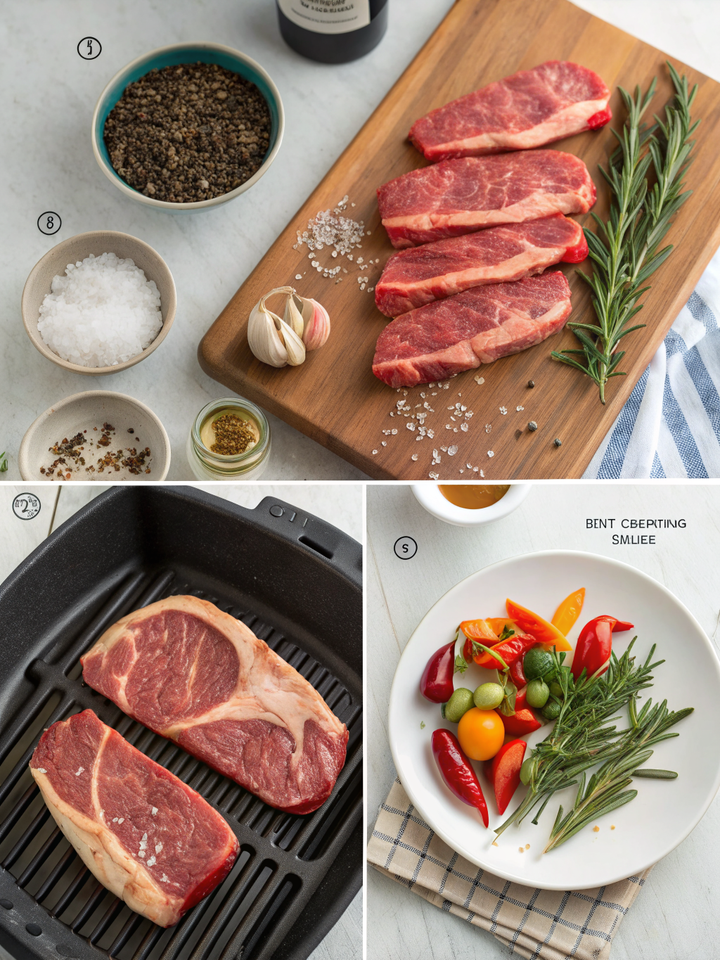 beef striploin steak recipe preparing steps