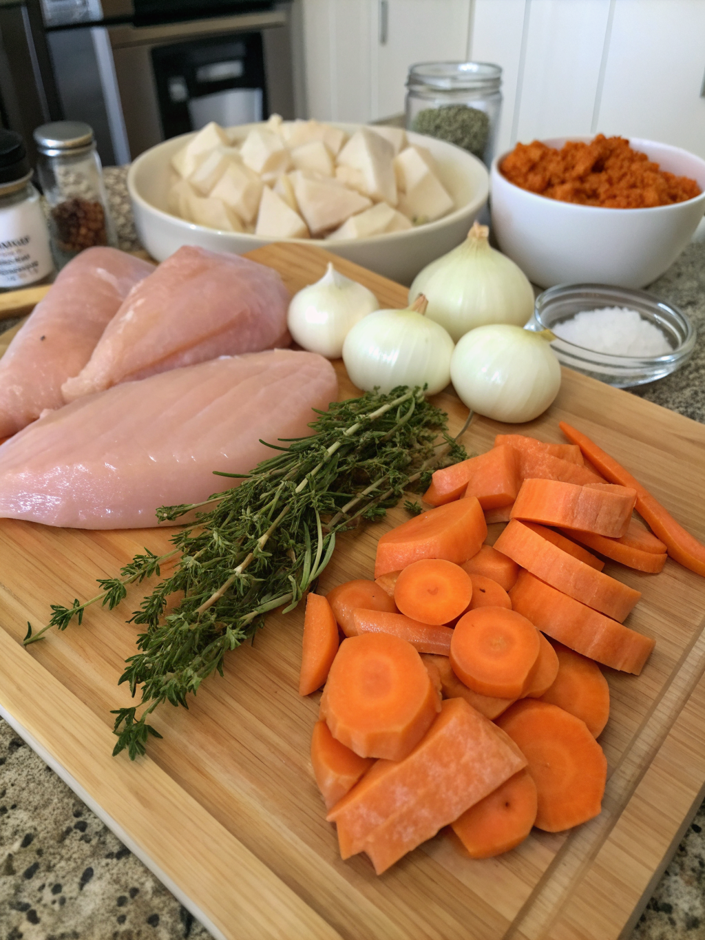 chicken and sweet potato recipes ingredients