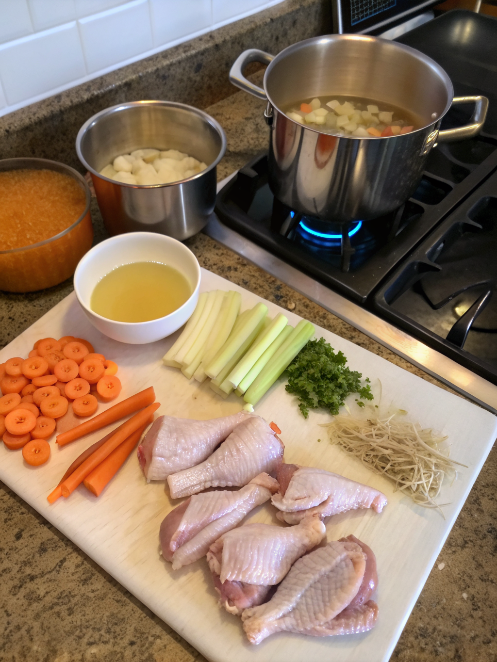 chicken bone broth recipe preparing steps
