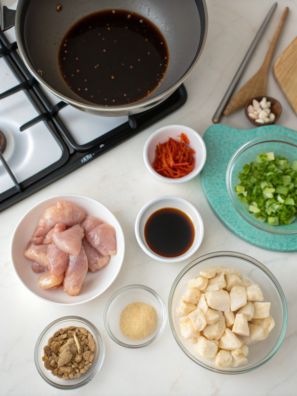 recipe general tso chicken sauce preparing steps
