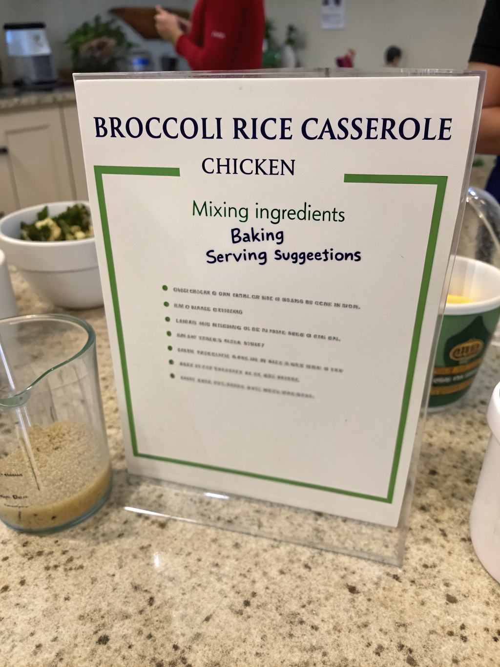 recipe for broccoli rice casserole with chicken preparing steps