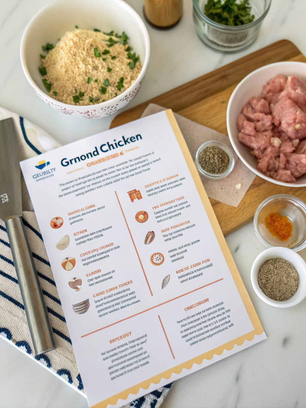 recipes with ground chicken preparing steps