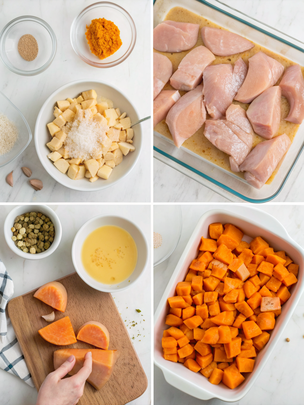 chicken and sweet potato recipes preparing steps