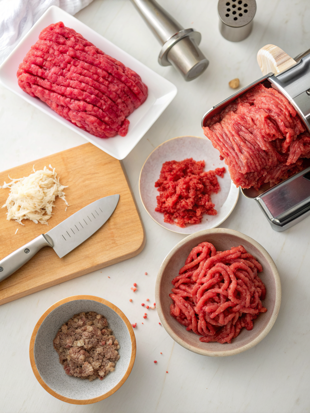 ground beef chuck preparing steps